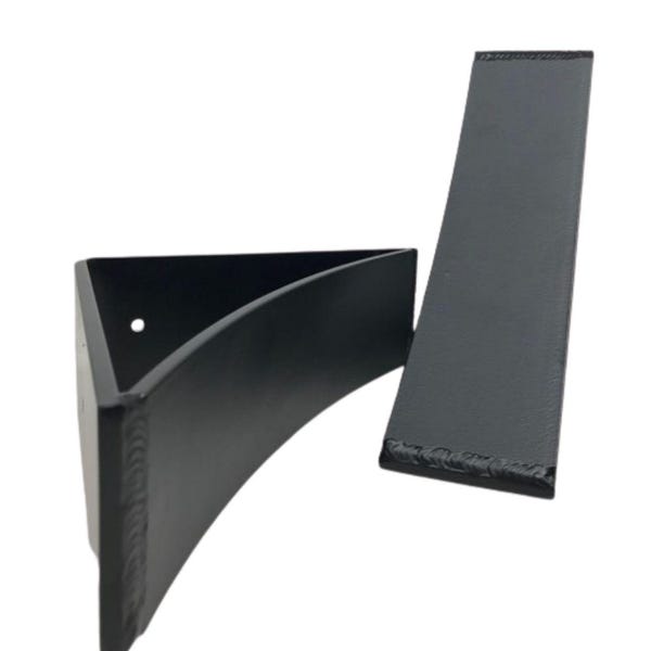 Steel Fireplace Mantel Bracket, 3-Inch Wide, Curved Support