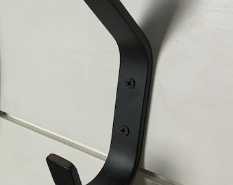 Handmade Black Steel Double Hook - Modern Farmhouse Coat & Towel Hook