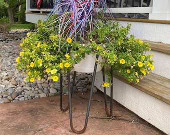 12&quot; Tall Floor Planter, Pot Holder, Raised Planter, Raised Metal Planter, Free Standing Planter, Garden Planter
