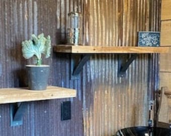 Heavy Duty Matte Black Steel Shelf Bracket – Handmade, Custom Sizes, Rustic Industrial Style by IndustrialFarmCoBarn