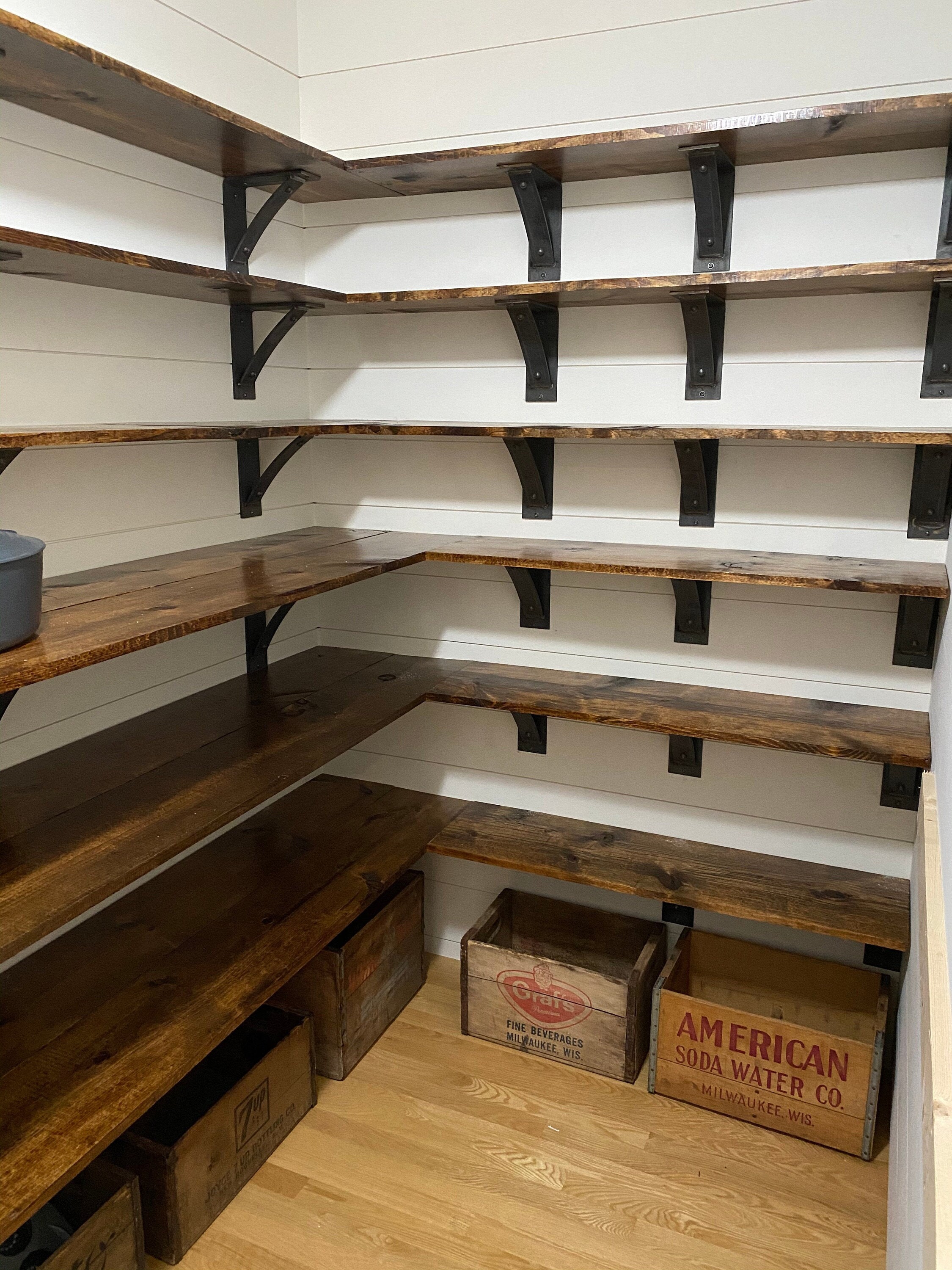 Heavy Duty Pantry Shelf Support, Made to Order from Steel