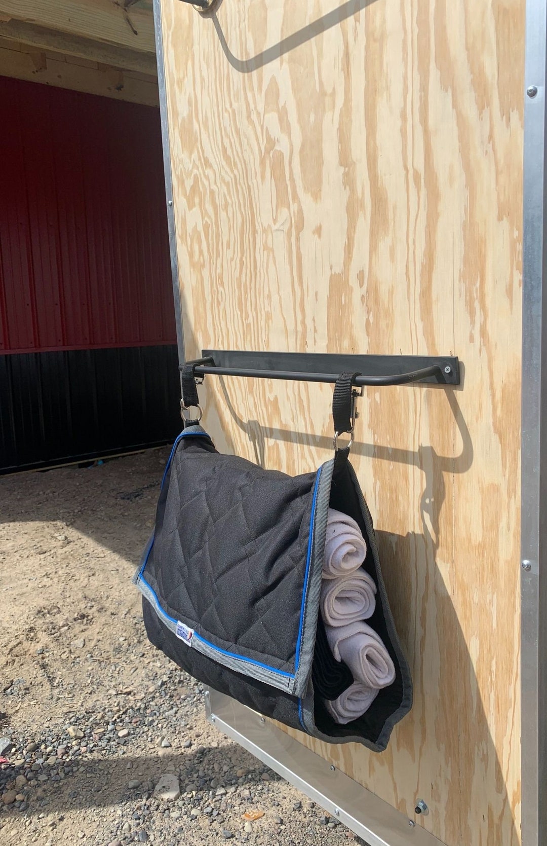 Horse Blanket Bar for Wall, Steel Blanket Bar, Equestrian Hardware