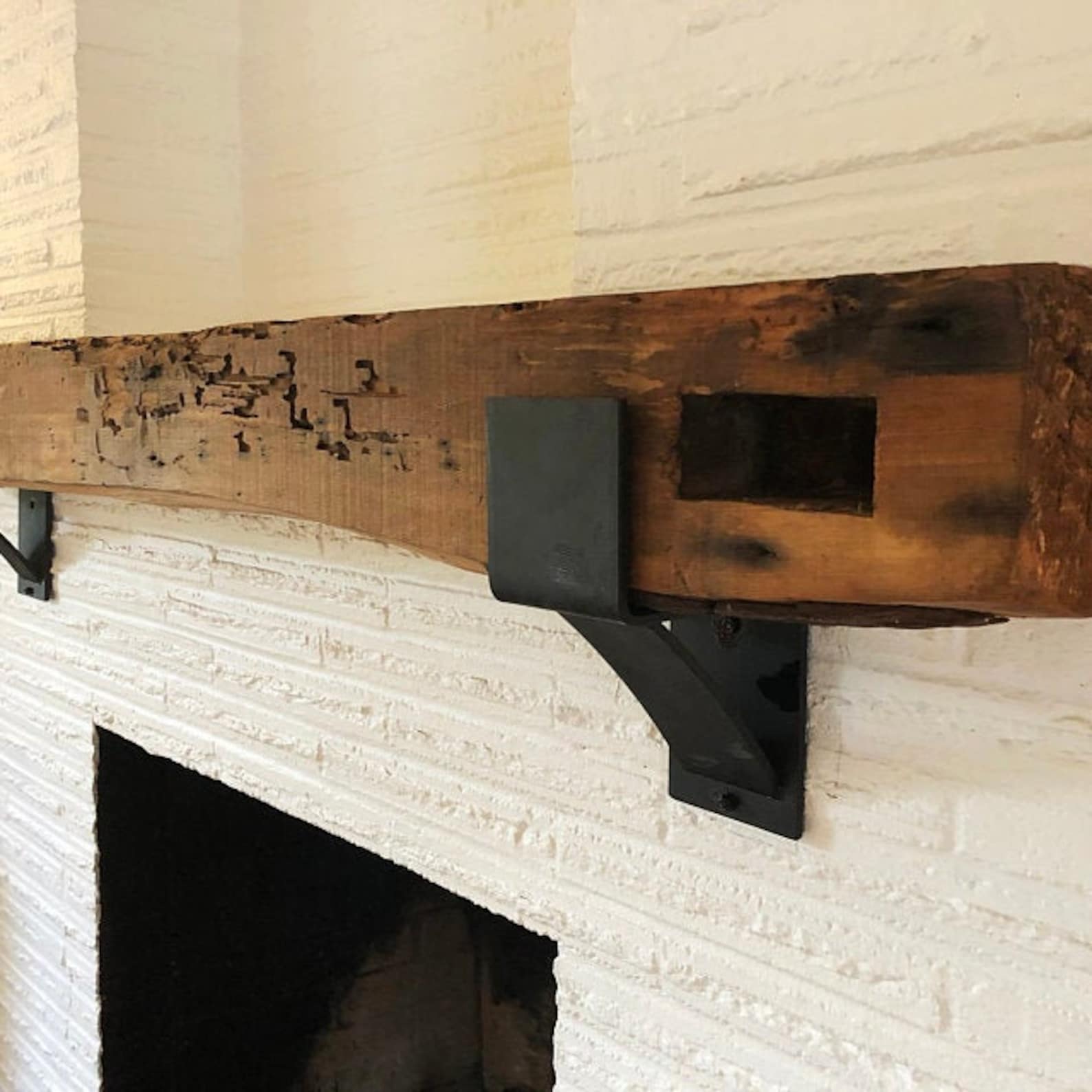 Farmhouse Mantel Brackets, Fireplace Mantel Bracket, Metal Brackets