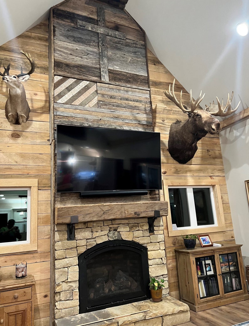 Rustic Fireplace Mantel Bracket Mantel Bracket Mantel Etsy