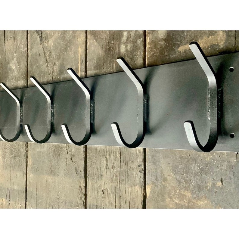 Metal Coat Rack Wall Mount Black Coat Rack With Hooks Steel Etsy