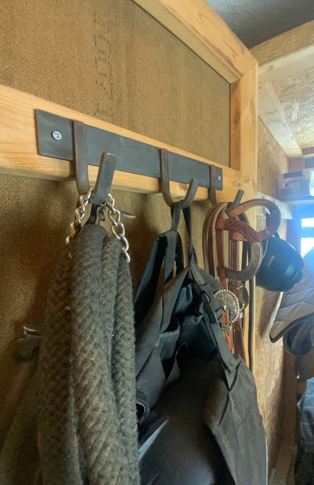 Horse Tack Hook Steel, Tack Organization, Stable Hook, Black Barn Hooks