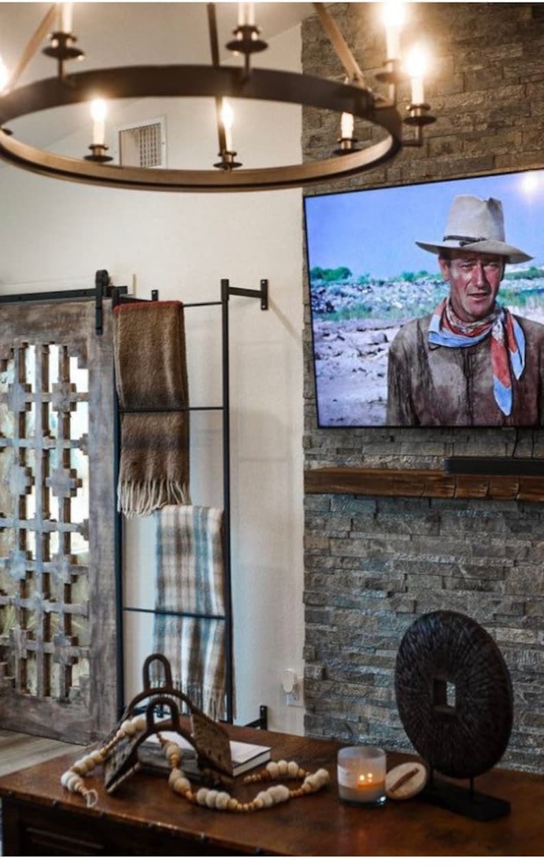 Wall Mounted Blanket Storage Ladder Blanket Ladder Blanket Etsy