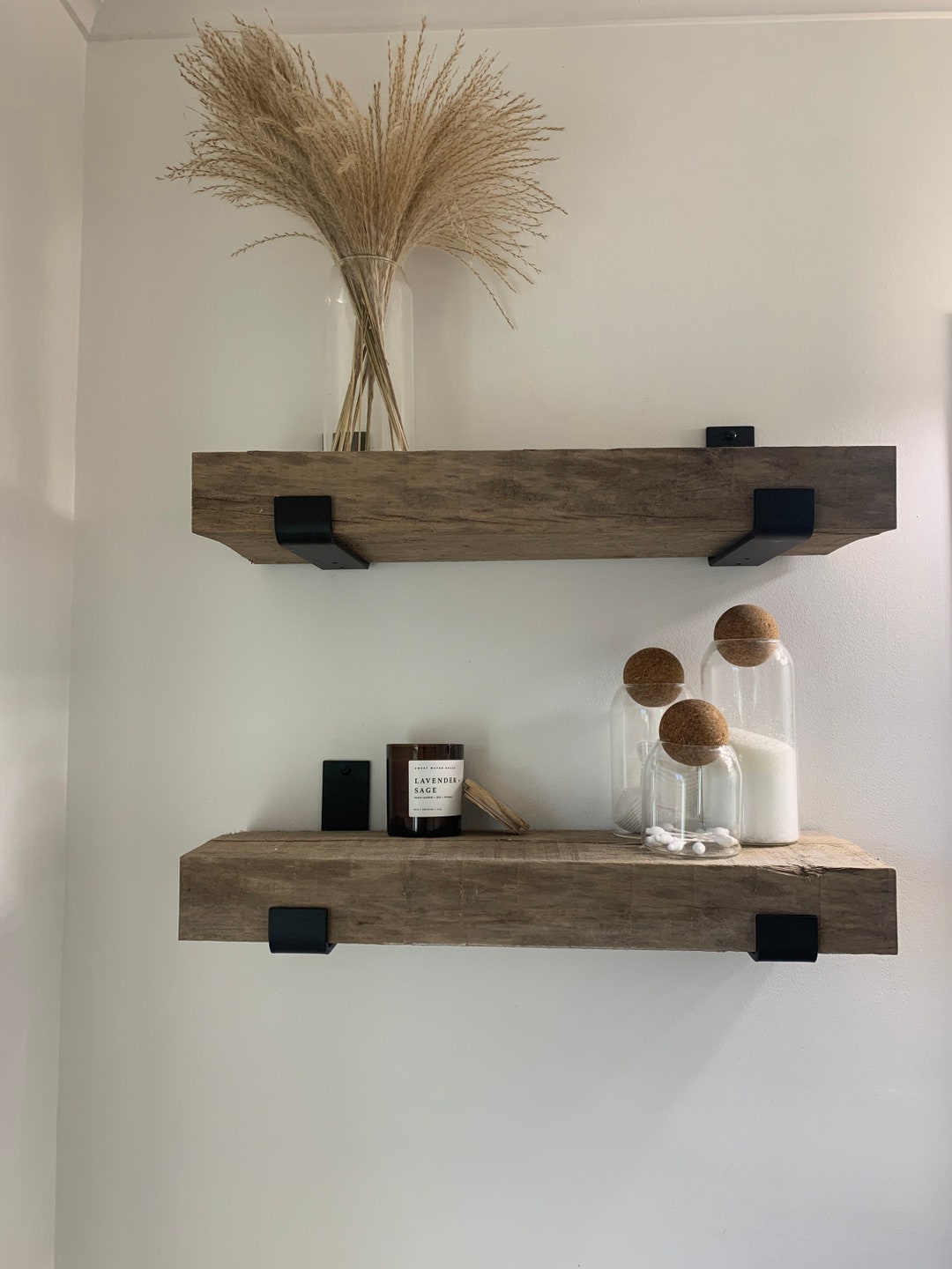 2 Wide J Metal Bracket Shelf Support J Bracket Open Etsy