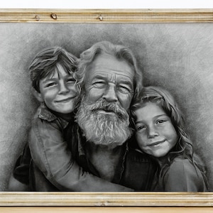Custom Family Portrait From Different Photos, Add Deceased Loved One to Photo, Add Passed Away Person to Picture, Christmas Gifts.