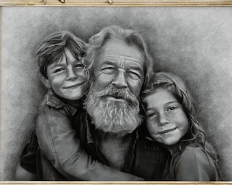 Custom Family Portrait From Different Photos, Add Deceased Loved One to Photo, Add Passed Away Person to Picture, Christmas Gifts.