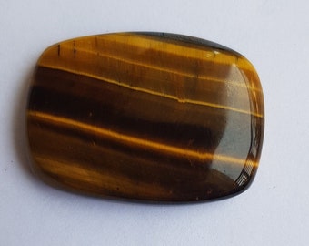 Very Beautiful Natural Tiger Eye Rectangle Shape Cabochon, Smooth Polished Jewelry Making, Weight 50 Ct. Size 34X24X67MM,K-015