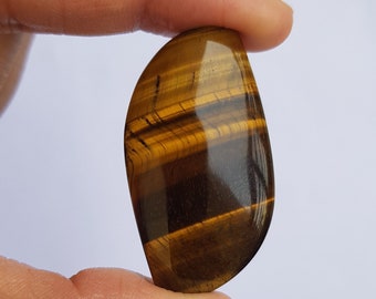 Tiger Eye Fancy Shape Cabochon Loose Gemstone, Natural Tiger Eye Gemstone, For Making Jewelry, Handmade Gemstone 50Ct. 46X23X6 MM K-014