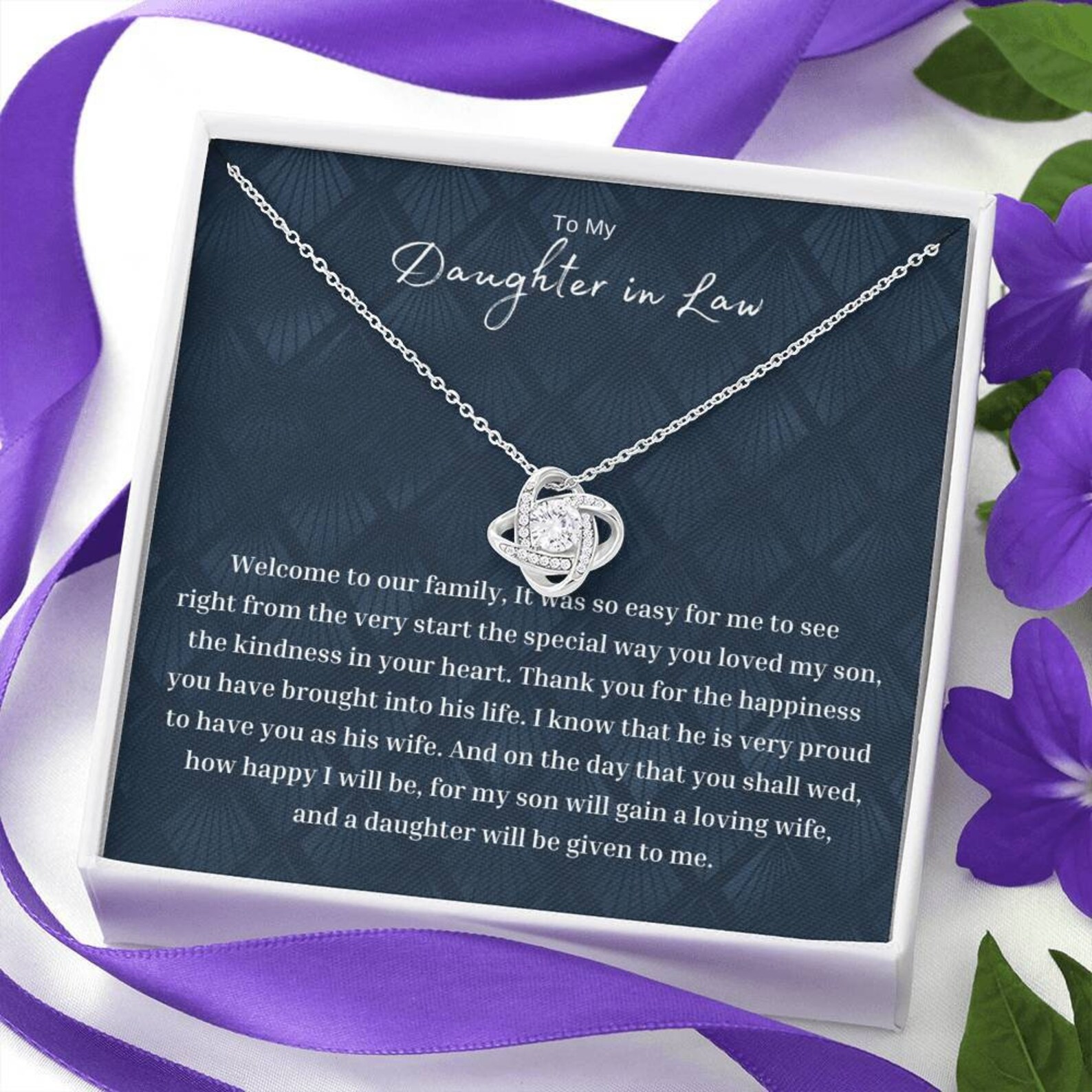 Daughter in Law Wedding Gift Daughter in Law Necklace Etsy