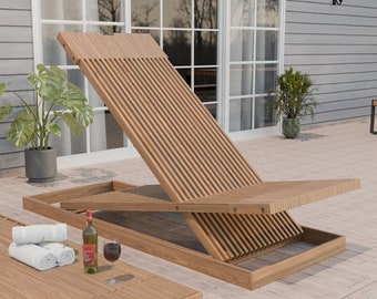 DIY Folding Lounge Chair Building Plan: Outdoor Sunbed (Digital Download)