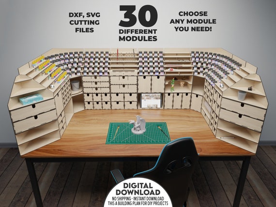DIY Modular Hobby Workshop Table Organizer Boxes, Choose Between