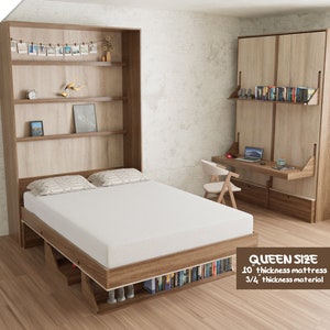 Murphy Bed Queen Etsy