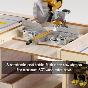 Table Saw, Miter, Router Workbench Plan for Ultimate Usability, Rotating Profile Saw image 5