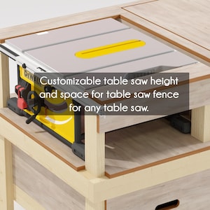 Table Saw, Miter, Router Workbench Plan for Ultimate Usability, Rotating Profile Saw image 4