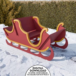 Christmas Sleigh DIY Woodworking Plan Wooden Santa Sleigh (CNC Cutting Files)