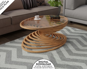 Parametrischer Ellipse Couchtisch CNC Plan: DIY Wohnkultur (Digitaler Download)