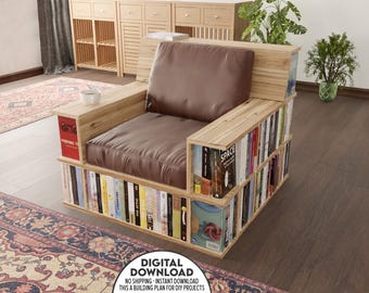Bookcase Chair DIY Plan: CNC Cutting File (PDF Download)