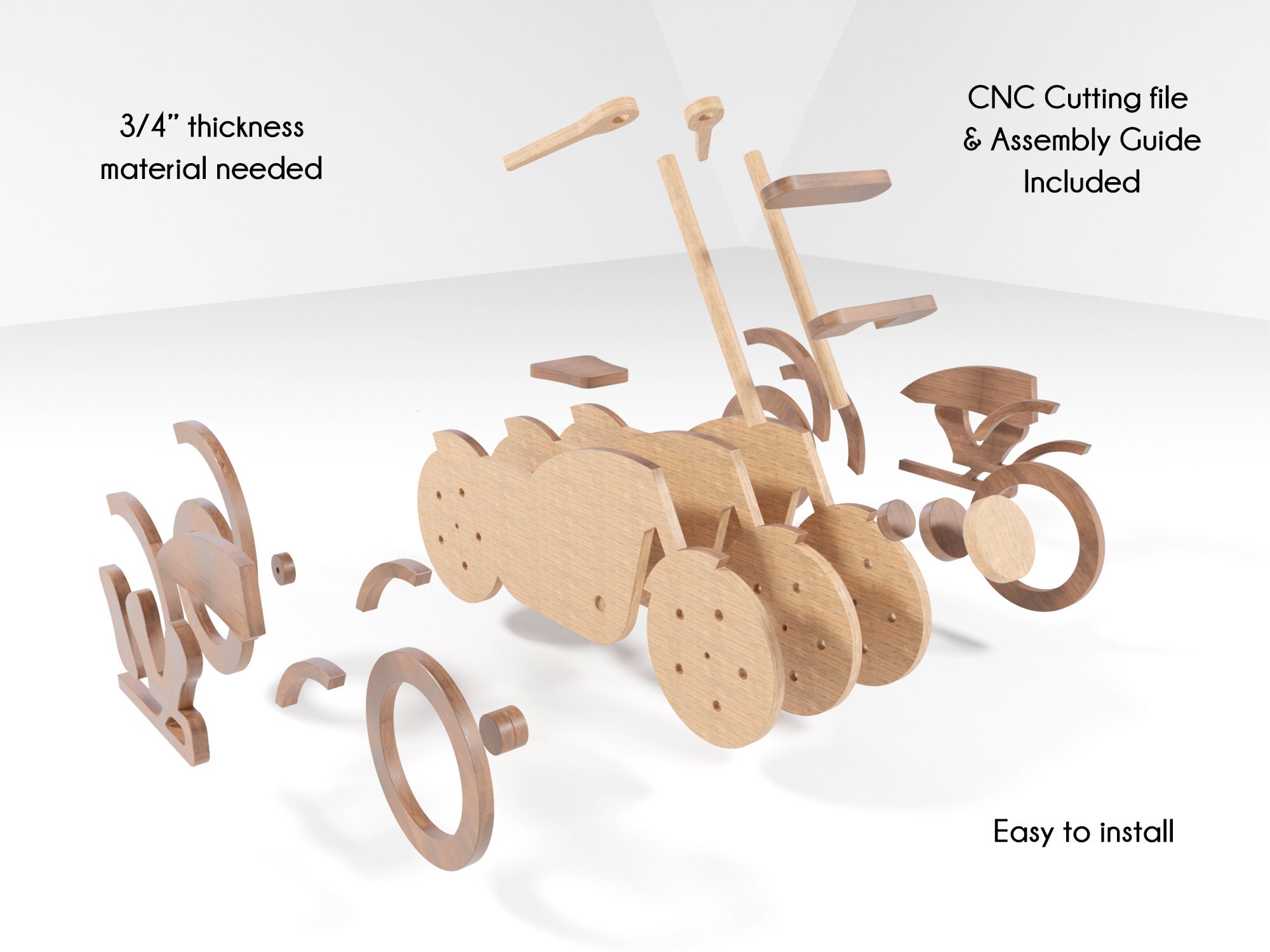 Rocking Motorcycle Cutting Plan SVG DXF, Rocking Horse as Motorcycle ...