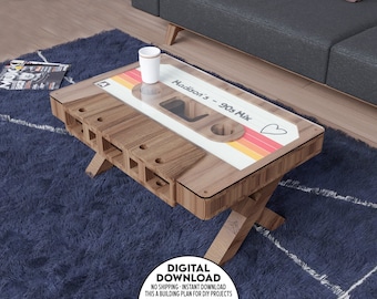 DIY Cassette Coffee Table Plan: CNC Cut List (PDF Printable Guide)