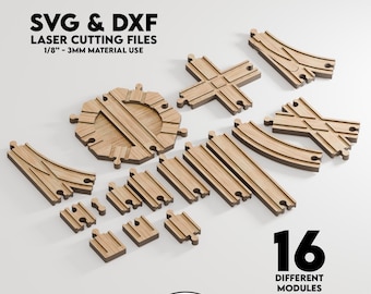 Lillabo Compatible Train Rails: Laser Cut Files (Digital Download)