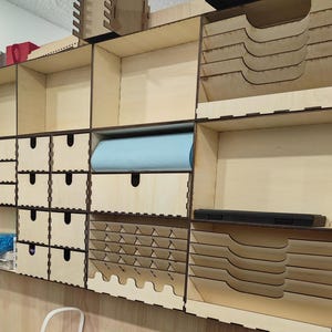 Modular Hobby Workshop Wall Organizer Boxes: Laser Cut Files (14 Modules Bundle) image 10