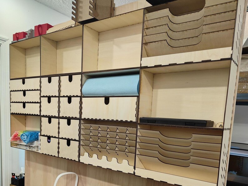 Modular Hobby Workshop Wall Organizer Boxes: Laser Cut Files (14 Modules Bundle) image 10