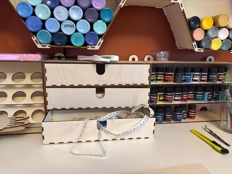 Modular Hobby Workshop Wall Organizer Boxes: Laser Cut Files (14 Modules Bundle) image 11