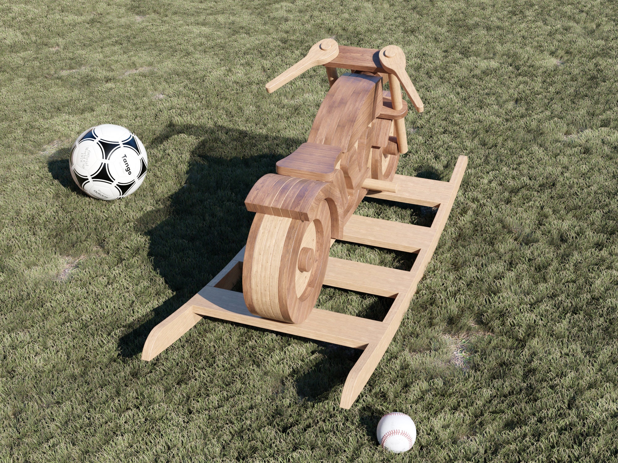 Rocking Motorcycle Cutting Plan: SVG DXF, Wooden Baby Toy (digital ...