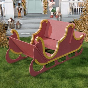 Christmas Sleigh DIY Woodworking Plan Wooden Santa Sleigh (CNC Cutting Files) image 5