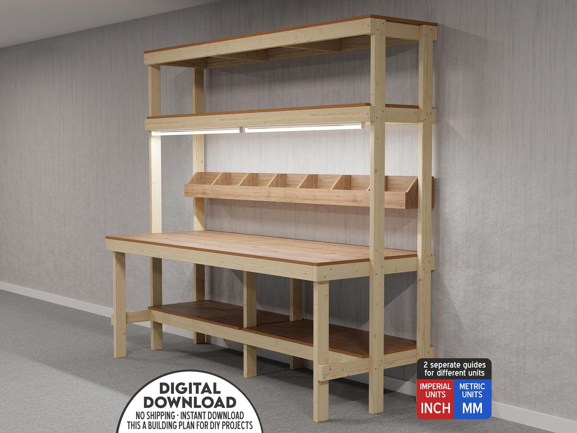 Diy Garage Workbench Plans 15 Free Workbench Plans And DIY Designs