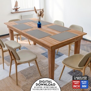 DIY Expandable Dining Table Plan: Seats 6-8 (Digital Plans)