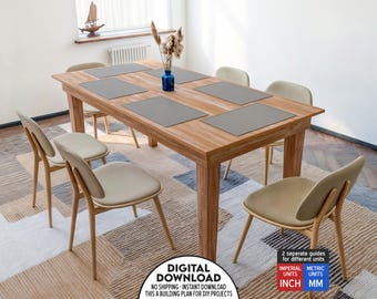 DIY Expandable Dining Table Plan: Seats 6-8 (Digital Plans)