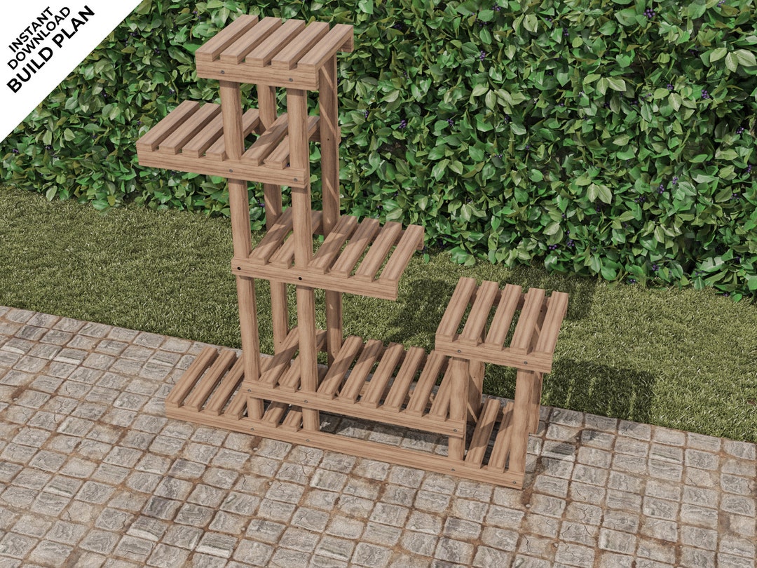 Planter Stand Plan 6 Tier Plant Stand Plan, PDF Plan, Woodcrafting