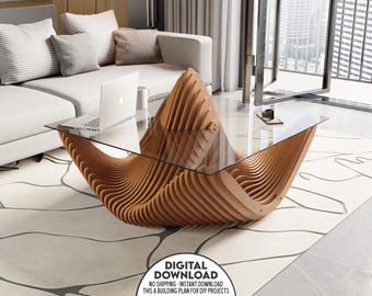 Parametric Coffee Table Plan CNC Cutting Files for Living Rooms