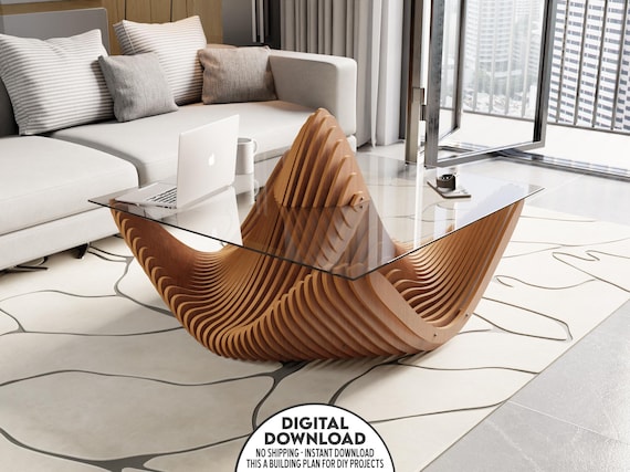 Parametric Coffee Table Plan CNC Cutting Files for Living Rooms