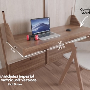 DIY Murphy Bed Plan With Desk &amp; Shelves, Plan to Build a Murphy Bed ...