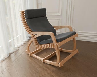 CNC-skärplan för gungstol: DIY-projekt i plywood (digital nedladdning)