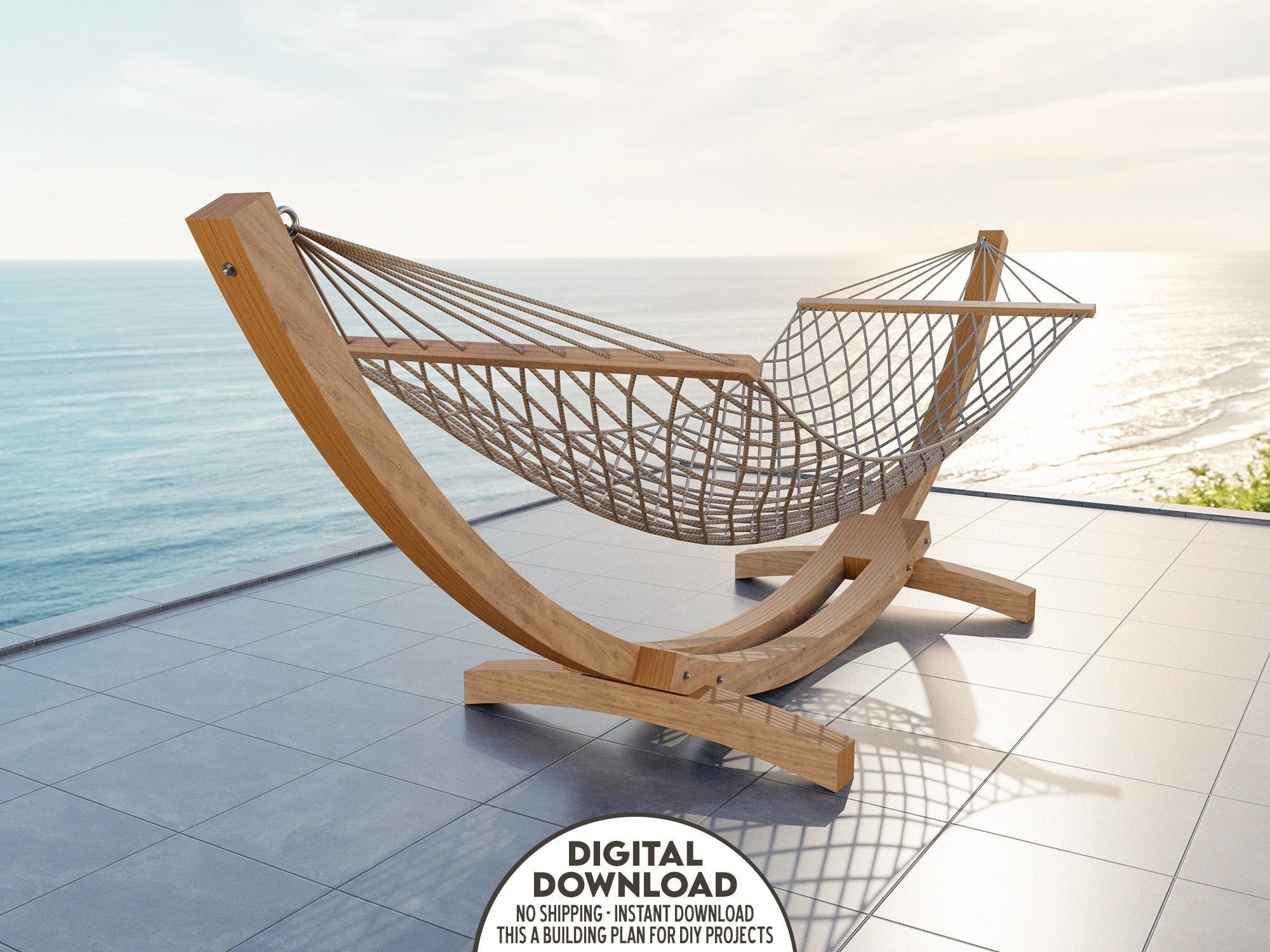 DIY Curved Hammock Stand Plans, Beginner Woodworking Hammock Stand Plans, Hammock Frame & Wooden Support