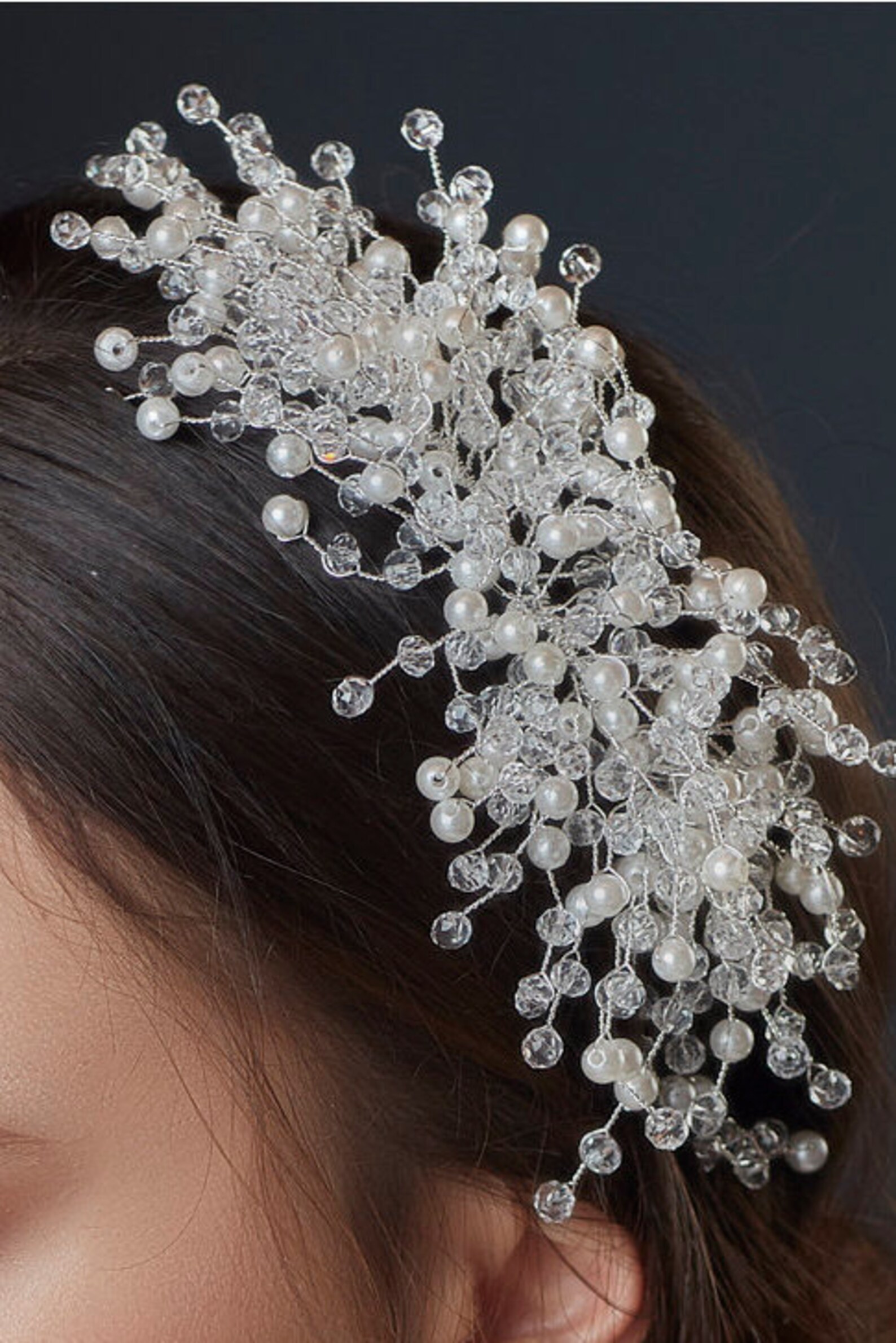Bridal hair accessories crystal beaded hair accessories Etsy