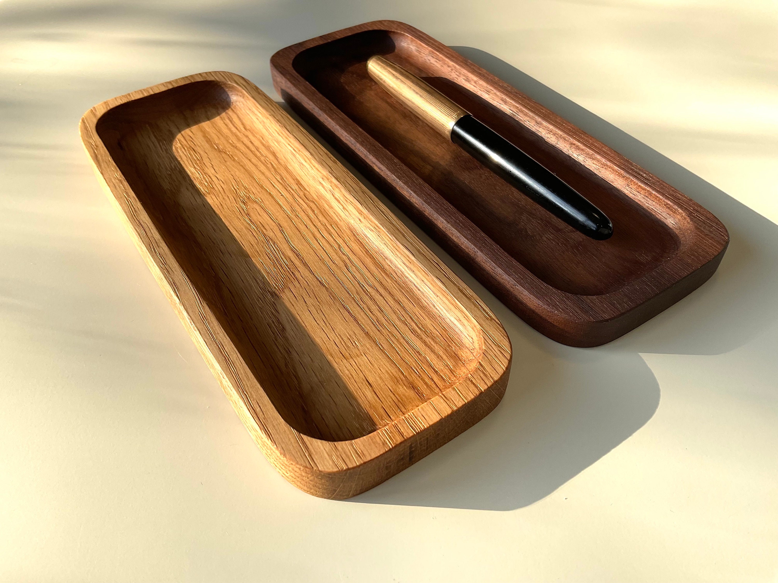 Wood Pen Tray Desk Organizer Pen Rest Father's Day Etsy