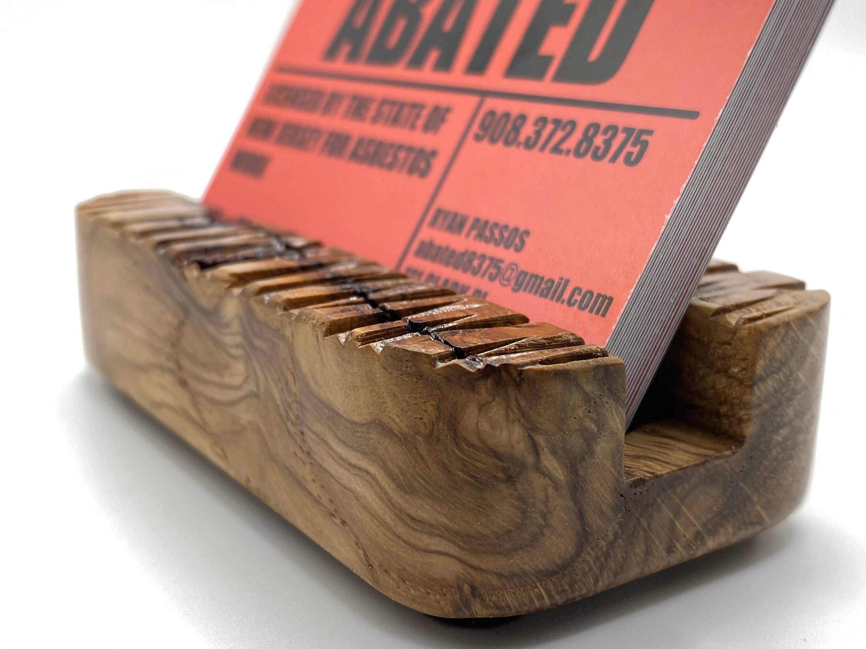 Wooden Business Card Holders Desk Essentials Desk Etsy