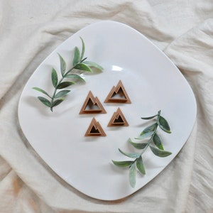 Mirrored Mountain Stud Clay Cutters for Polymer Clay Earrings