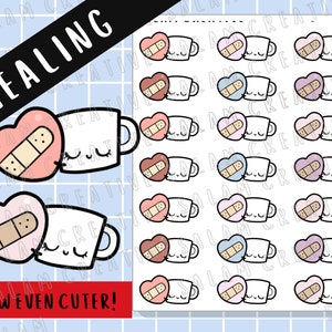 HEALING Sticker - Selbstliebe und Genesung Themen Aufkleber für deinen Planer und dein Journal