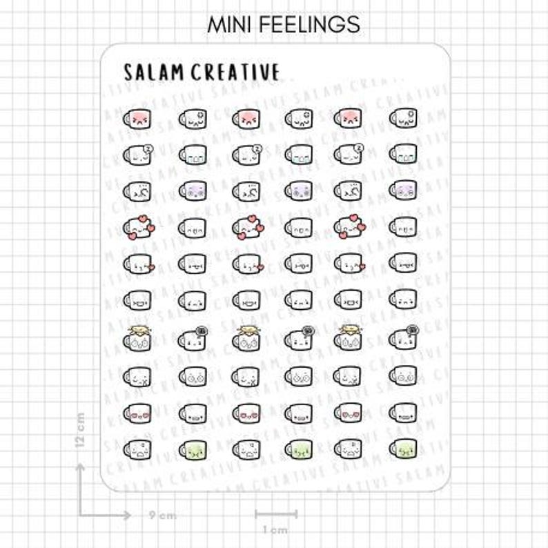 Mini Feelings Sticker Sheet – Planner Emoji Icons - Etsy UK