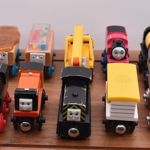 You Choose Thomas Friends Wooden Railway Train Engines Rusty Kevin Chicken Car Patrick Caramel Gumdrop Mavis Ashima Percy Silver Hiro