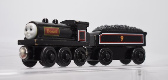 DONALD 9 2003 W Coal Car Tender Thomas Friends Wooden Railway Train Engine Etsy